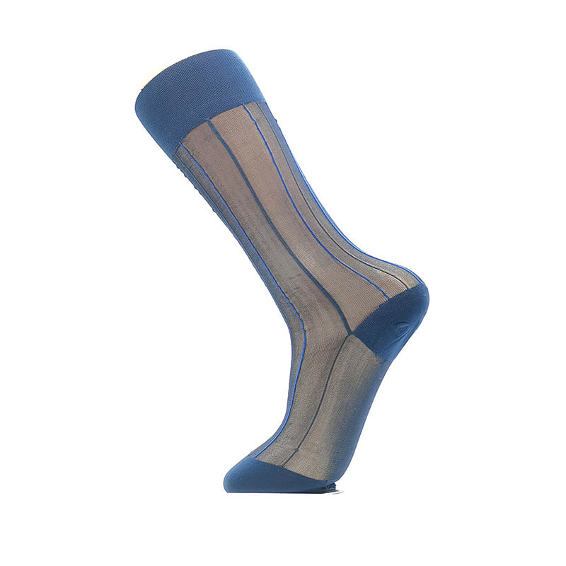 Socks Men's Striped Thin Snagging Resistant