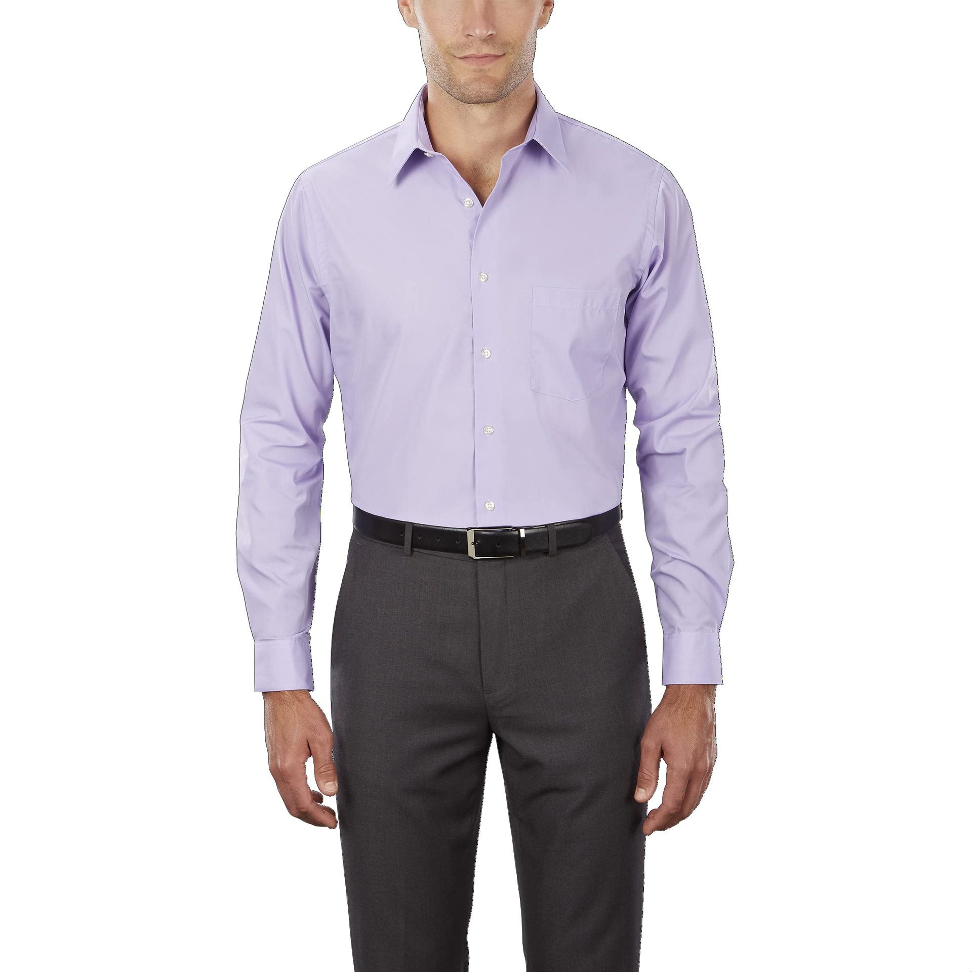 Men's White Shirt Formal Wear Solid Color