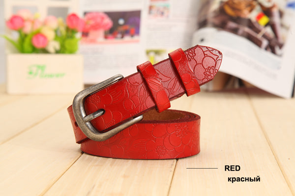 hollow leather belt