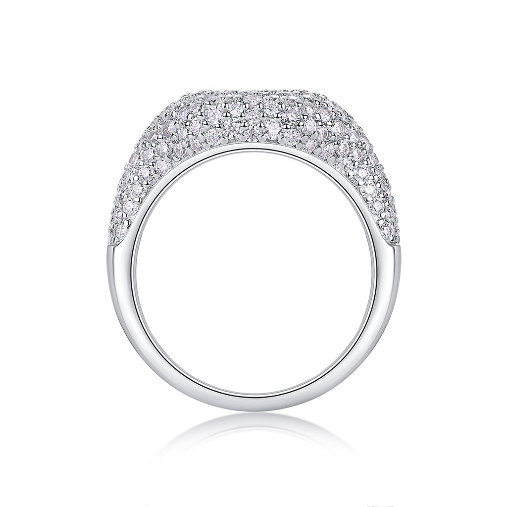 Shining Frenzy - A Wedding Ring Set With Top-quality Moissanite S925 Silver And Platinum-plated Diamond. The Ring Can Be Inspected With A Diamond Pen