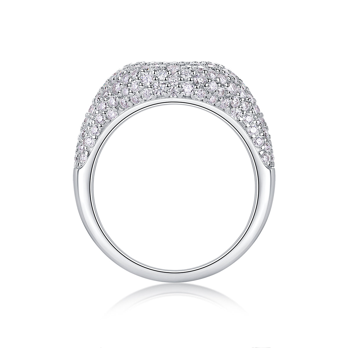 Shining Frenzy - A Wedding Ring Set With Top-quality Moissanite S925 Silver And Platinum-plated Diamond. The Ring Can Be Inspected With A Diamond Pen