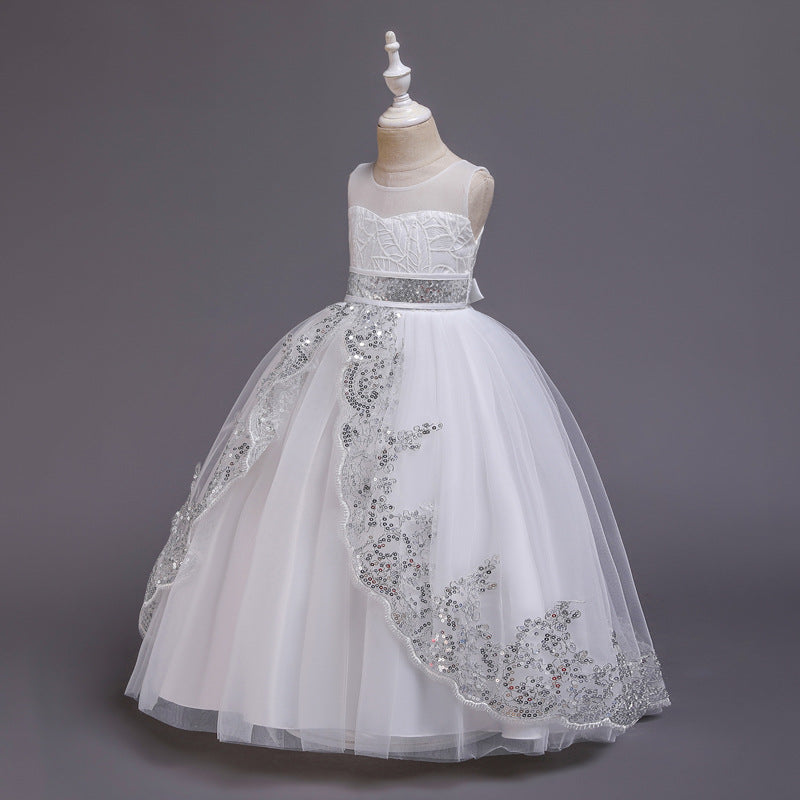 3D Lace Flower Girl  Dress