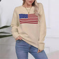 Aesthetic Retro Sweater Loose Flag