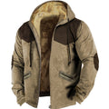 3D Printed Hood Lining Cotton-padded Jacket