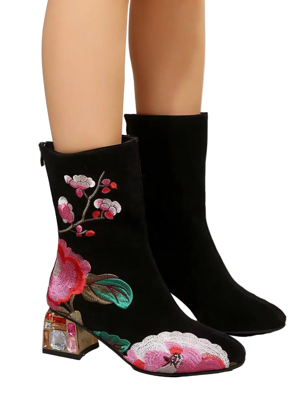 Flower Mid-calf Winter Boots