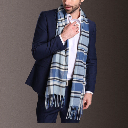 Shawl Scarves Men Winter Warm Tartan