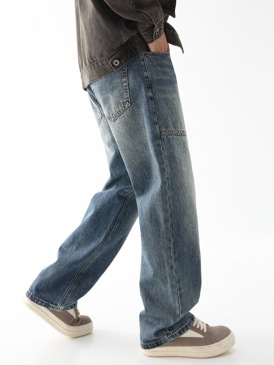 American High Street Vintage Jeans Men's Autumn