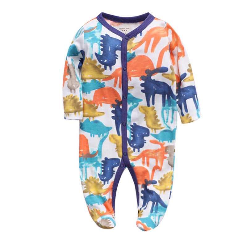 Baby cotton print jumpsuit
