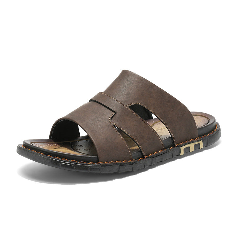 Mens Plus-Size Business Soft-Soled Handmade Slippers