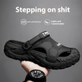 Men's Outdoor Two-way Hole Shoes New Feeling Of Shit Breathable Non-slip Leisure Pump Beach Slippers