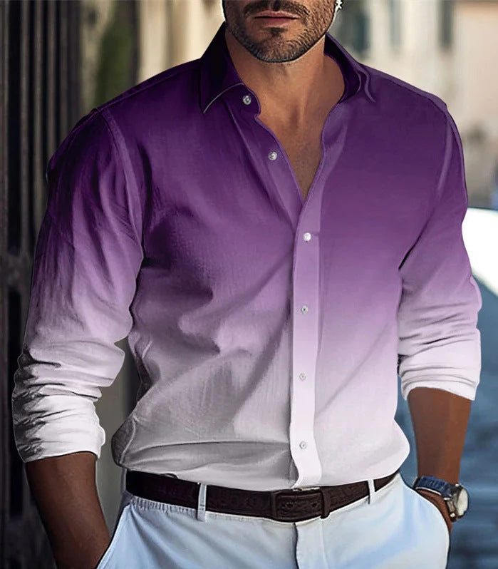 Multi-Color Gradient Pattern Printed shirt