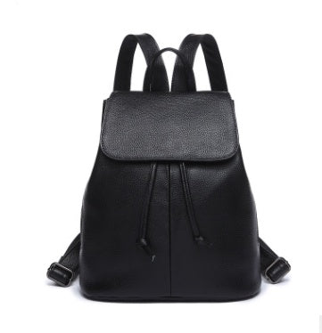 Backpack female Korean version of the new wave ladies casual wild first layer leather bag soft leather simple travel backpack female