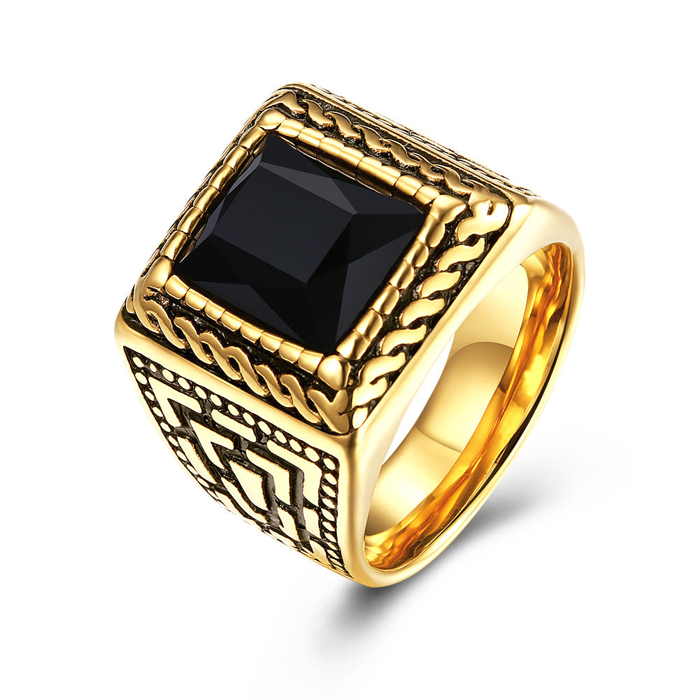 Men's stainless steel ring