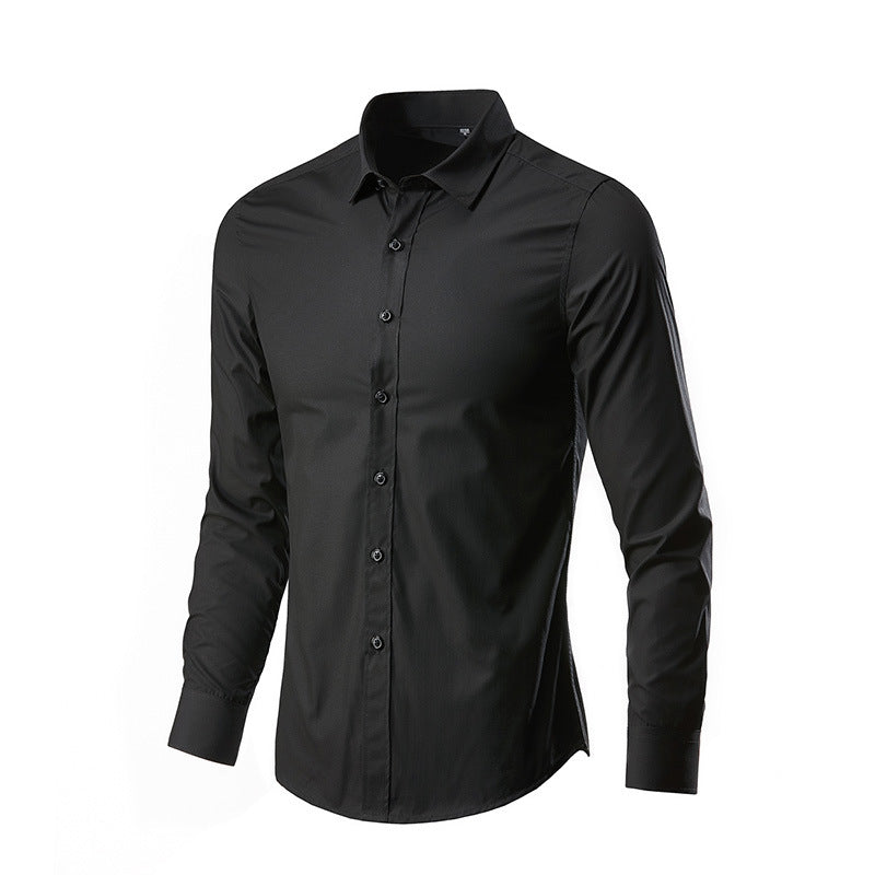 Simple Trendy Long-sleeve Slim Shirt