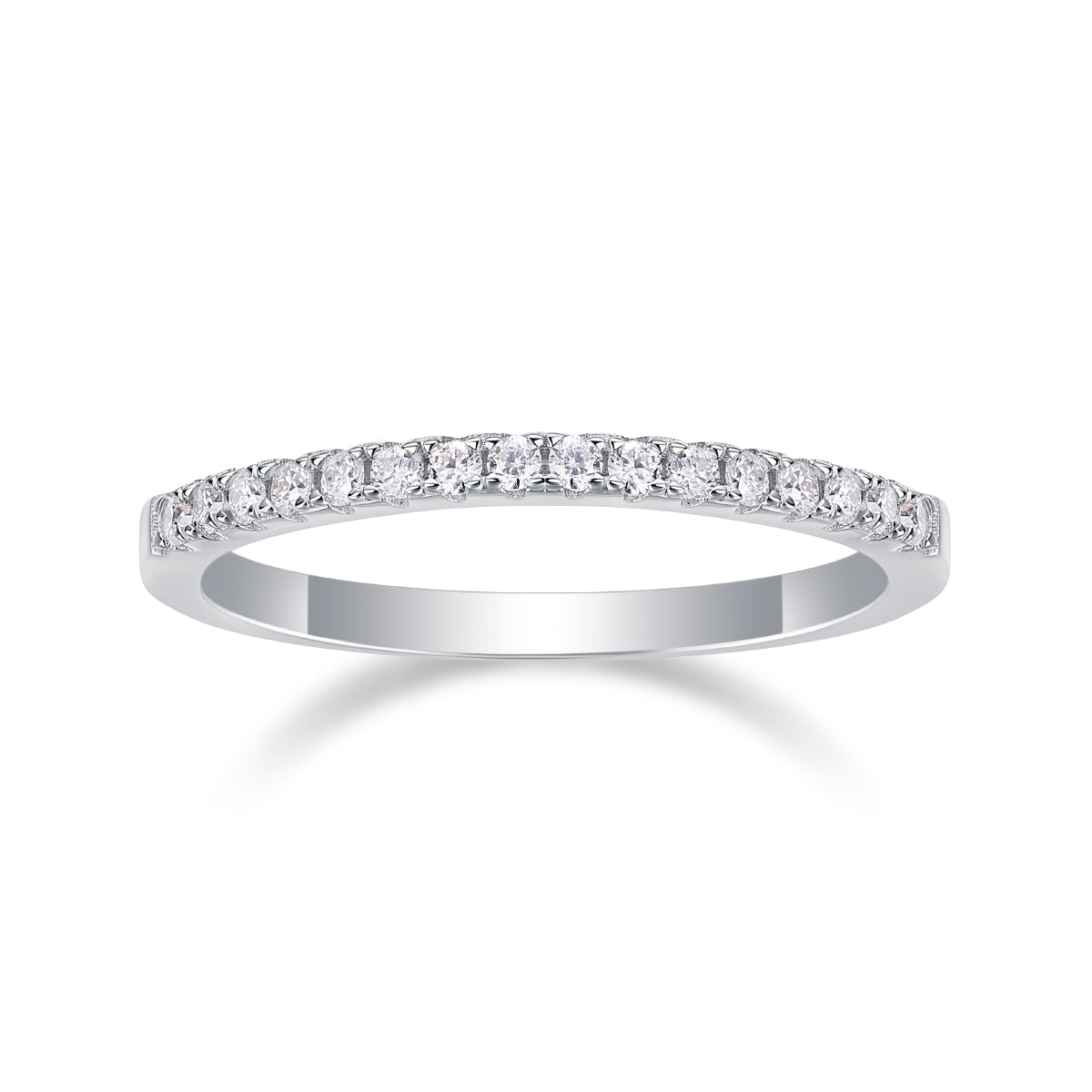 Embrace - A Wedding Ring Set With Top-quality Moissanite S925 Silver And Platinum-plated Diamond Can Be Inspected With A Diamond Pen