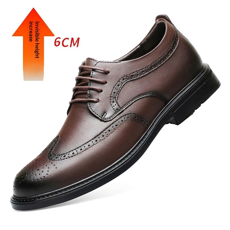 Business Formal Thick-soled Invisible Height-increasing 8cm Casual Leather Shoes