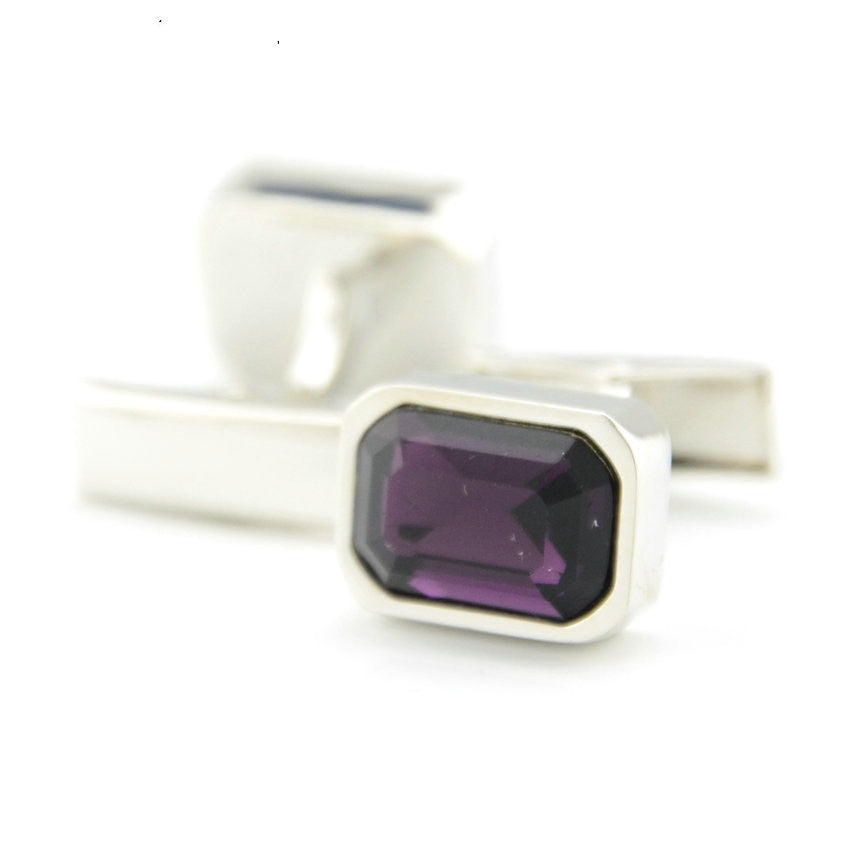 Men’s Glass Plated Brass Cufflinks – Diamond Sadaf