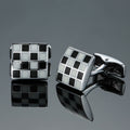 Men Metal Copper Cufflinks- Diamond Sadaf
