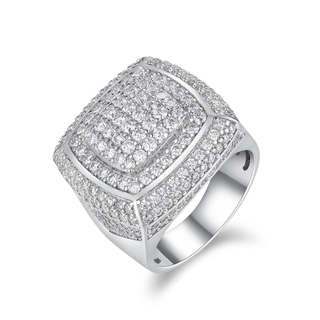 Imperial Moissanite Men’s Ring – S925 Platinum Plated | Diamond Sadaf
