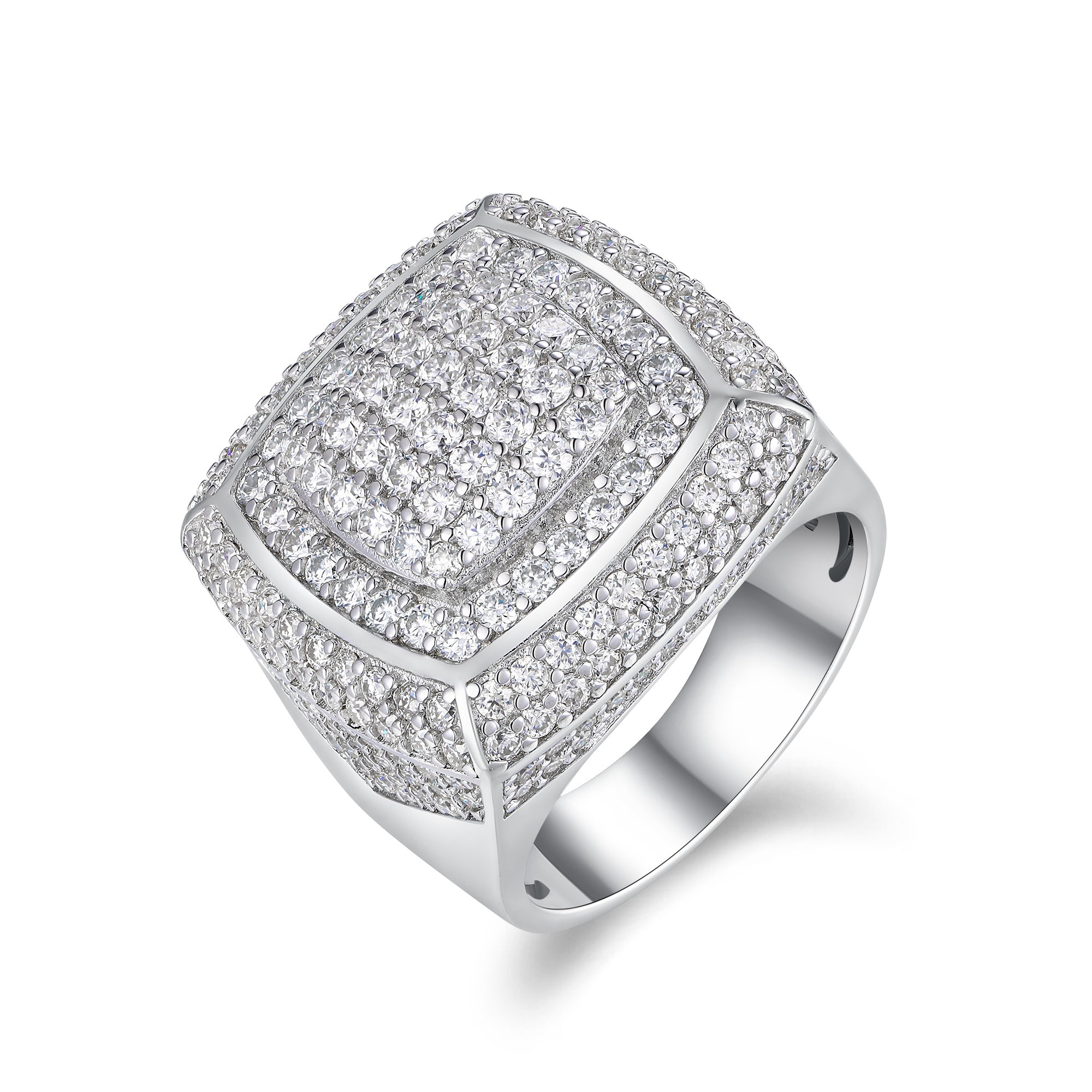Imperial Moissanite Men’s Ring – S925 Platinum Plated | Diamond Sadaf