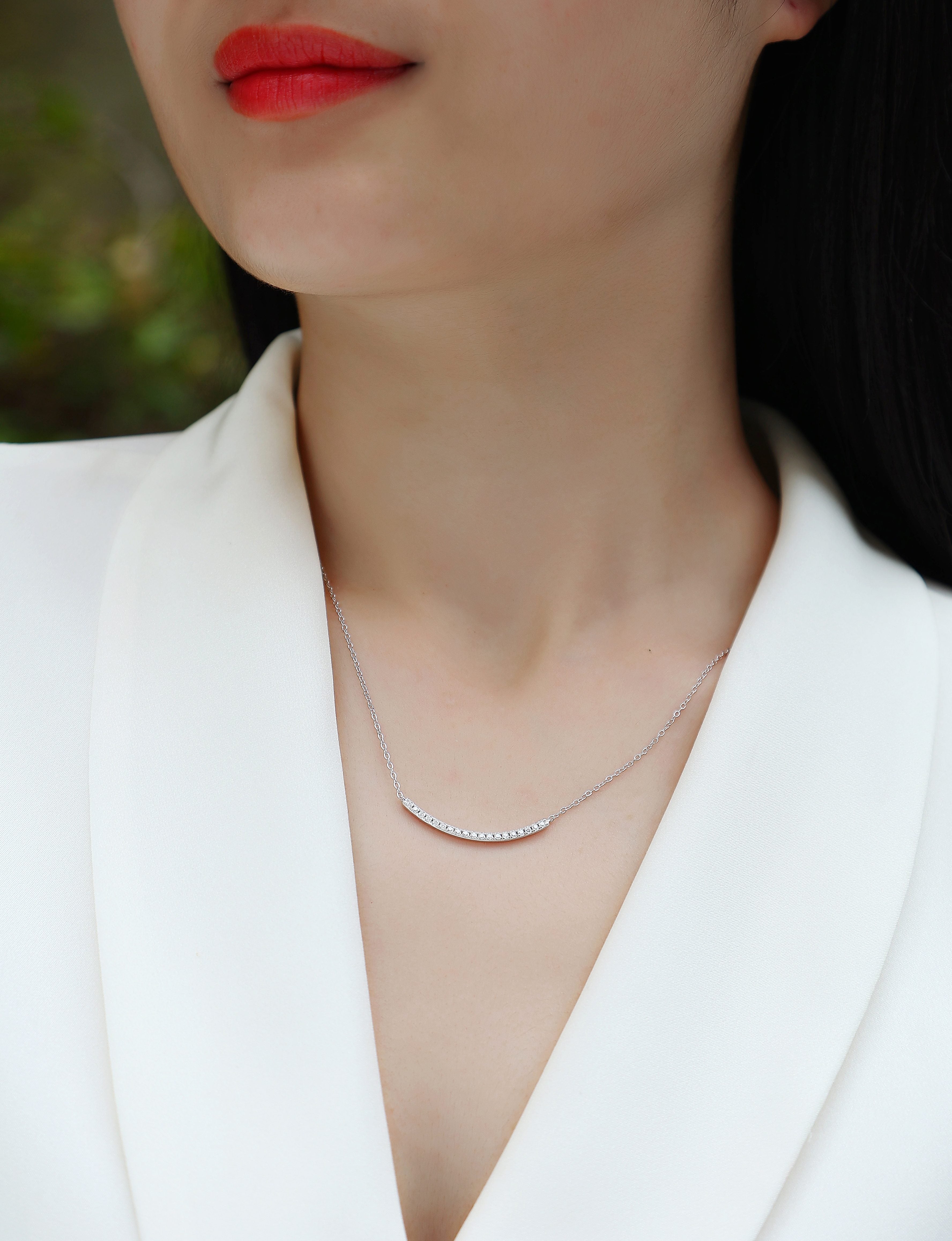 Joy - A Fashionable And Trendy Necklace Pendant Set With Top-quality Moissanite S925 Silver And Platinum Plating Can Be Tested With A Diamond Pen