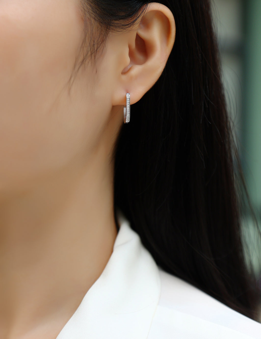 Reincarnation - Fashionable And Luxurious Diamond Jewelry With Moissanite S925 Sterling Silver And Platinum-plated Stud Earrings