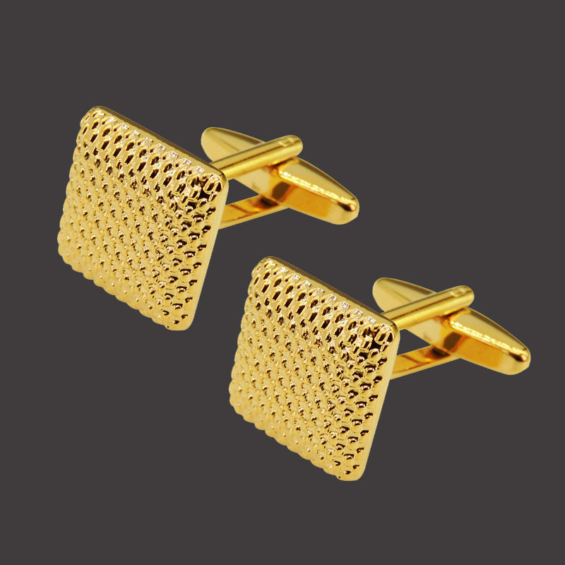 Men Metal Copper Cufflinks- Diamond Sadaf