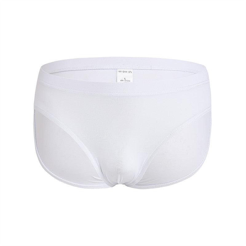 Ultra-thin Nylon Ice Silk Men's Underwear Comfortable Solid Color Transparent Trendy Men's Briefs