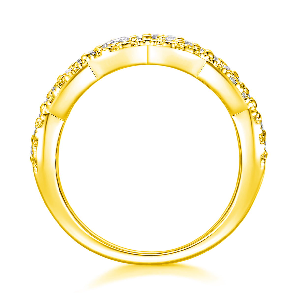 Water Rhythm And Light - A Wedding Ring Set With Top-quality Moissanite S925 In Silver And Platinum-plated. The Ring Can Be Inspected With A Diamond Pen