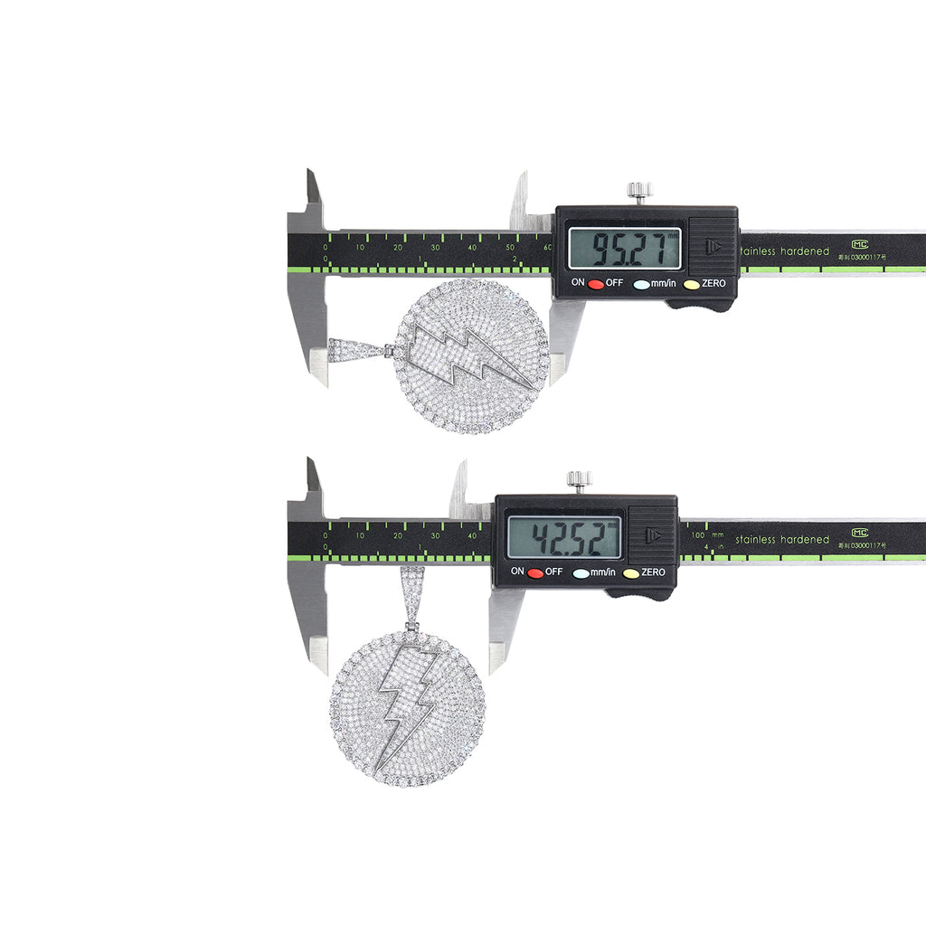 The Glory Of Thunder - A Fashionable And Trendy Necklace Pendant Set With Top-quality Moissanite S925 Silver And Platinum Plating Can Be Tested With A Diamond Pen