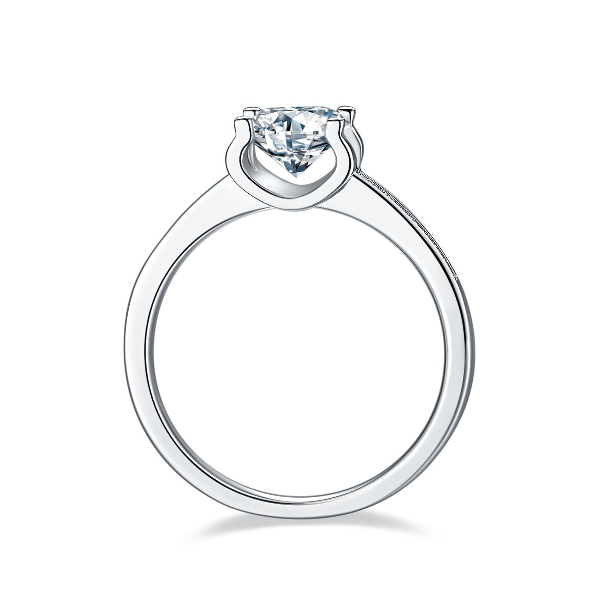 The Claw Of Light And Shadow - A Wedding Ring Set With 1-carat Top-quality Moissanite S925 Silver And Platinum-plated Diamond. The Ring Can Be Inspected With A Diamond Pen