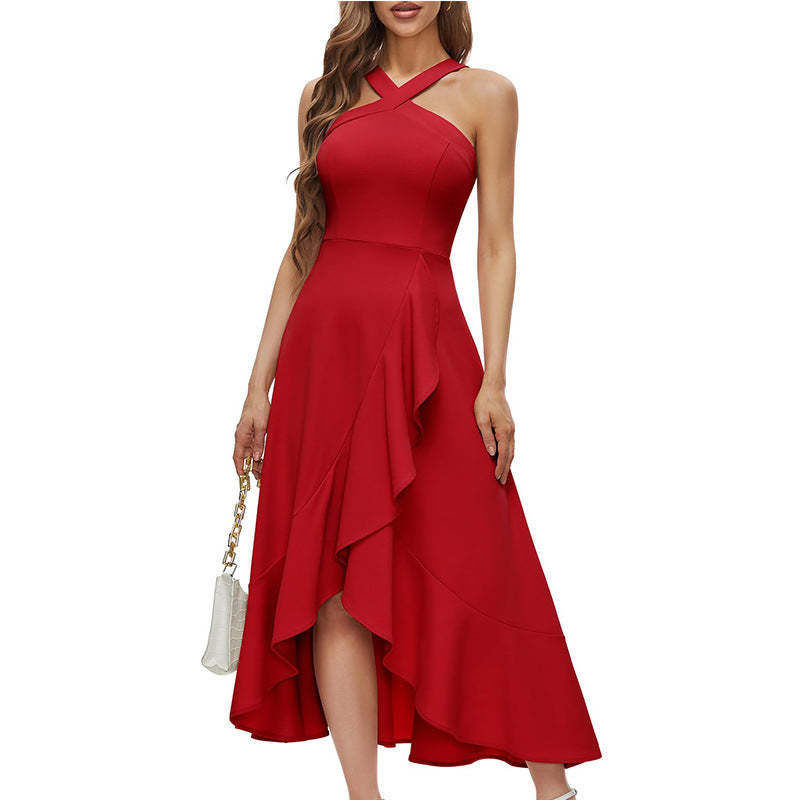 New Off-the-shoulder Bridesmaid Ruffle Women's Dress