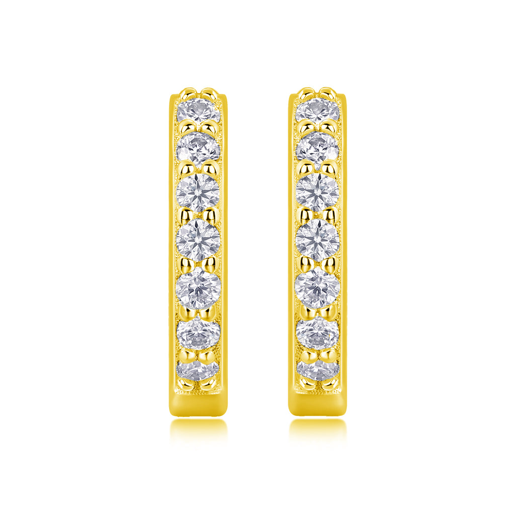 Ding Ding - A Fashionable And Trendy Accessory Set With Top-quality Moissanite S925 Silver And Platinum-plated Stud Earrings. The Gold Rose Gold Color Can Be Detected By A Diamond Pen