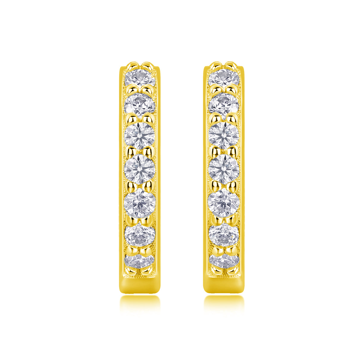 Ding Ding - A Fashionable And Trendy Accessory Set With Top-quality Moissanite S925 Silver And Platinum-plated Stud Earrings. The Gold Rose Gold Color Can Be Detected By A Diamond Pen