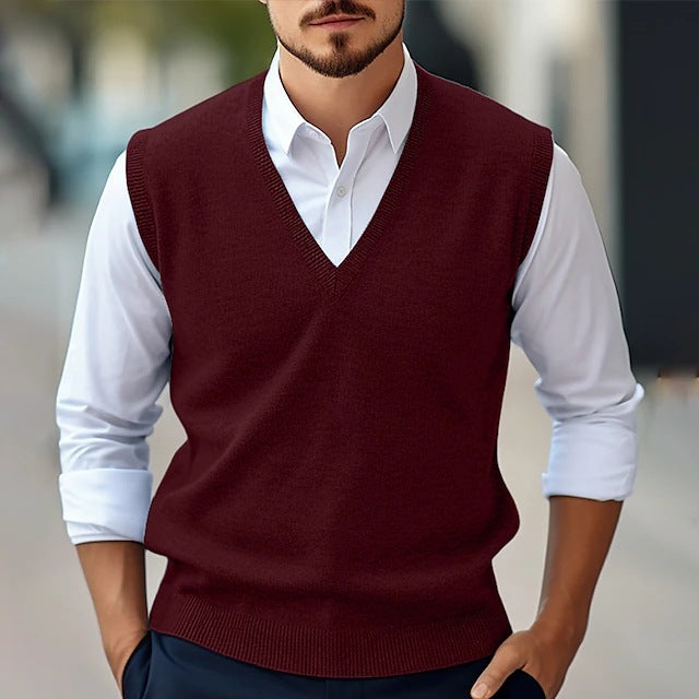 Men's Sleeveless Sweater Vest Casual