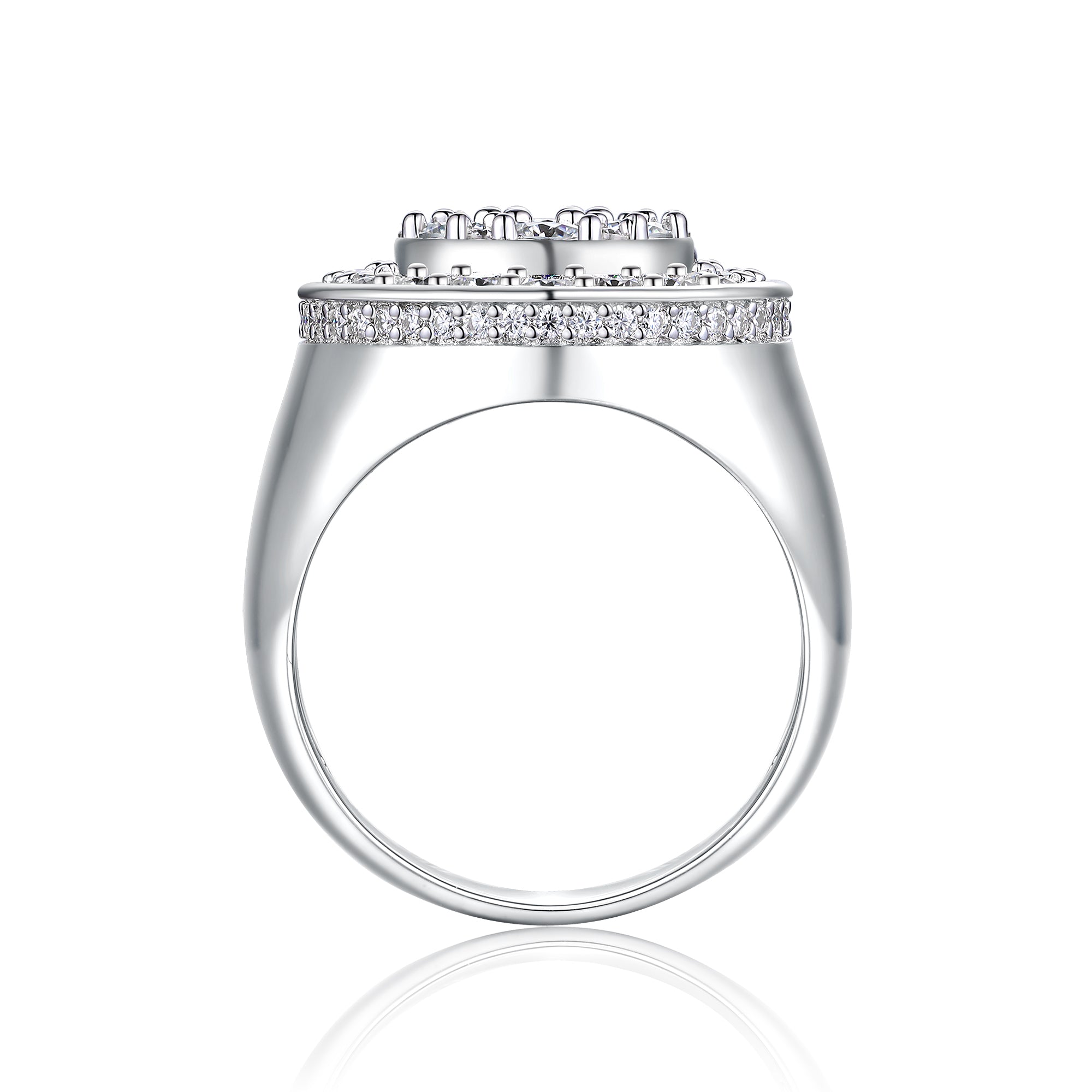 Crown of Kings Moissanite Men’s Ring – S925 Platinum Plated | Diamond Sadaf