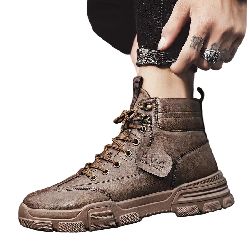 Men High Top Tooling Boots