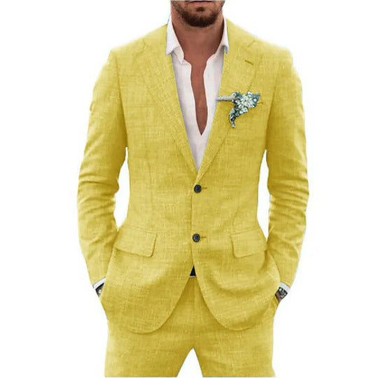Men's Suit Linen Suit Wedding Party