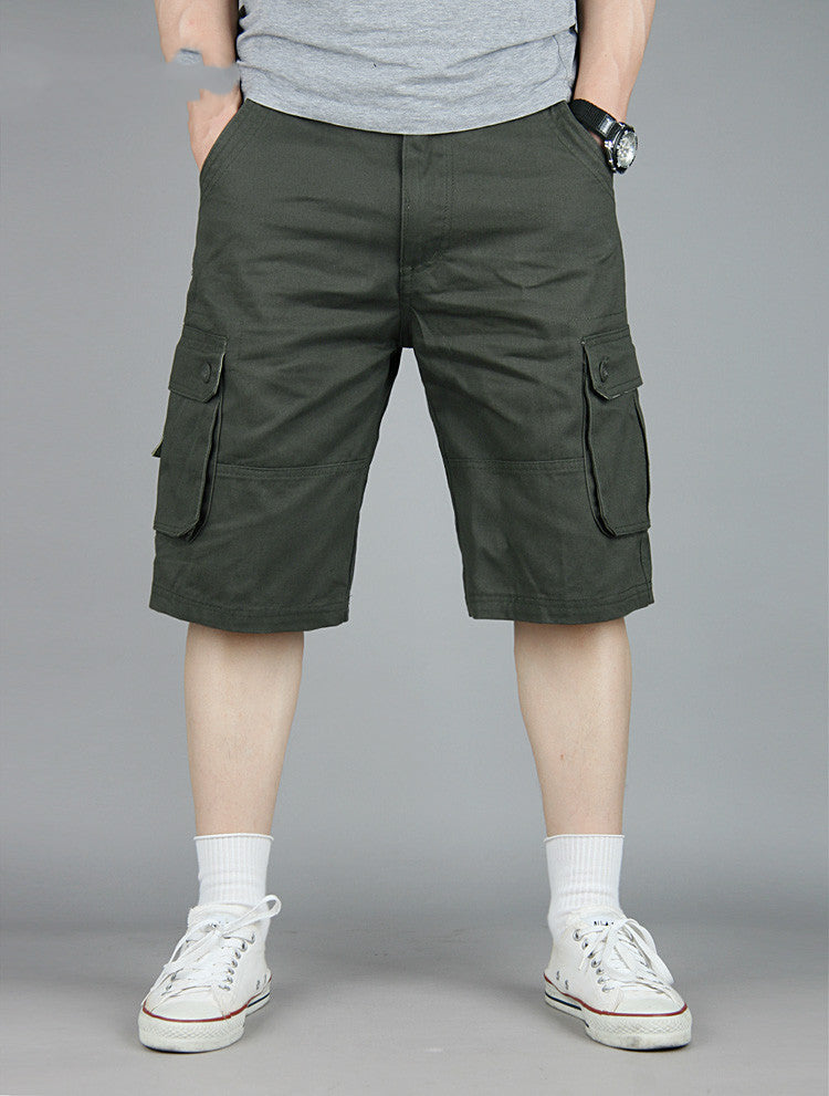 Men's Tooling Big Pocket Beach Casual Cotton Shorts