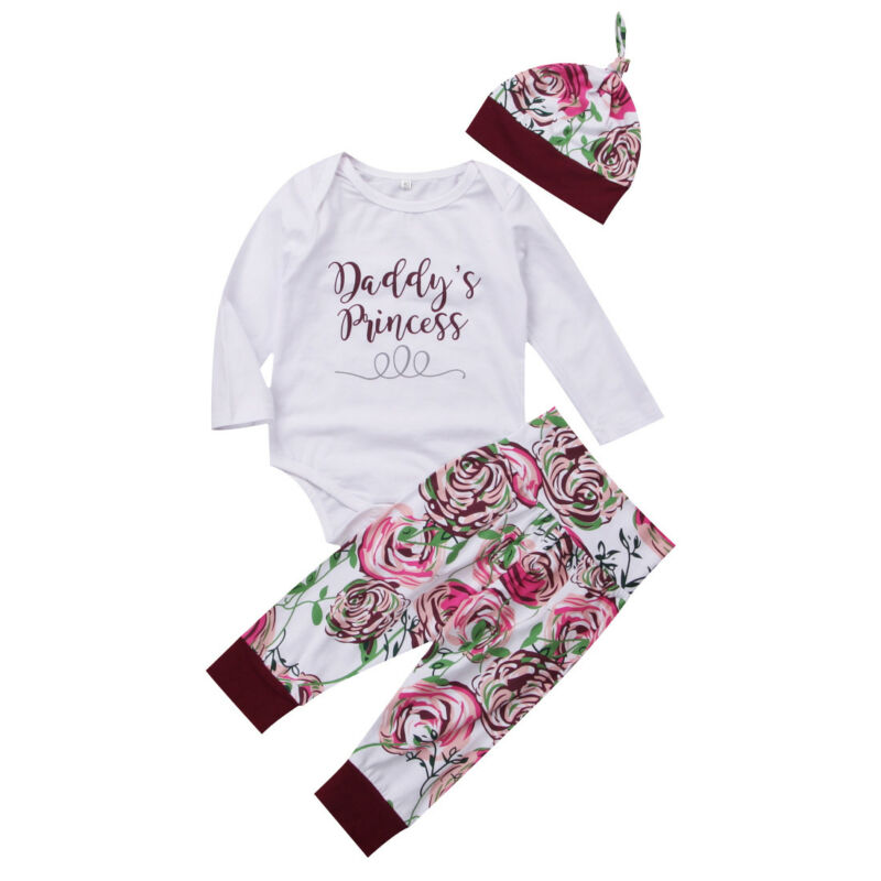 Baby Cotton Long-sleeved Color Hair Band Three-piece Suit