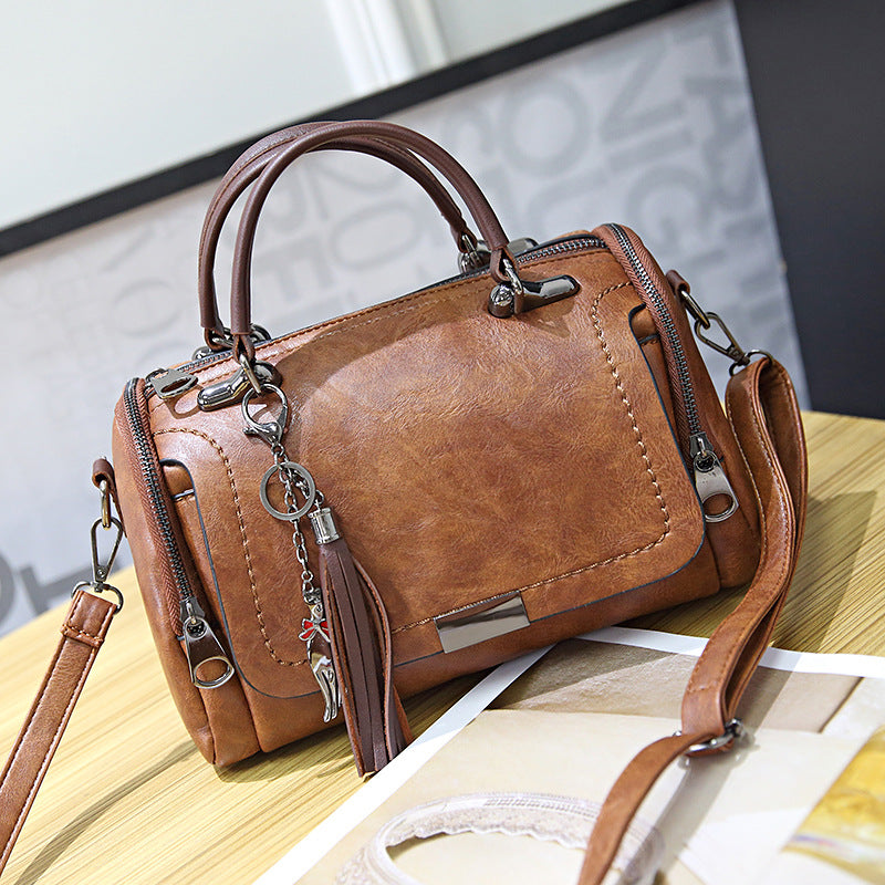 Cowhide handbag fashion one-shoulder soft leather ladies bag