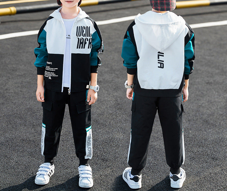 Boys Spring Clothing Sports Jacket Trousers Suit