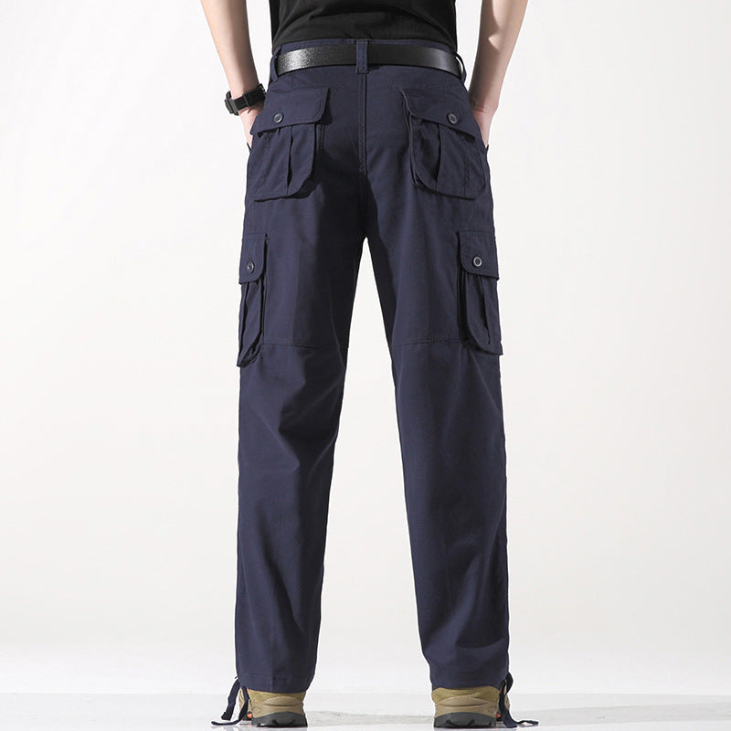 Men's Spring Three-dimensional Pocket Straight-leg Trousers Outdoor