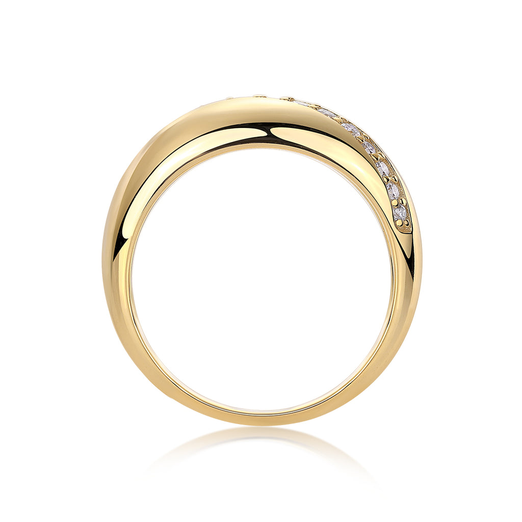 Elegant And Simple - A Luxurious And Fashionable Light Luxury Jewelry Silver Ring Set With Top-quality Moissanite, S925 Silver Plated With Platinum