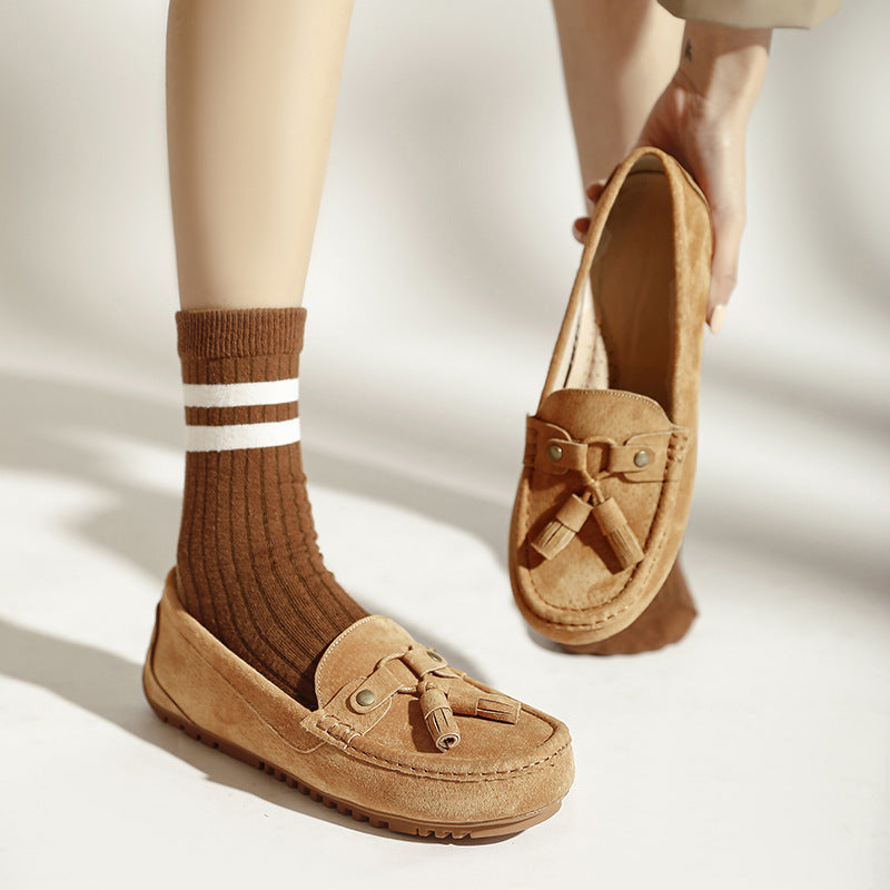 Soft Bottom Non-slip Slip-on Lofter Flat Bottom Pumps