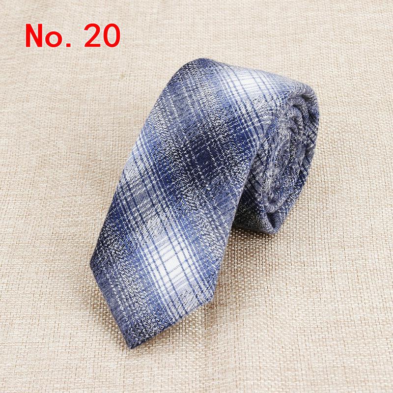 Men's cotton check tie