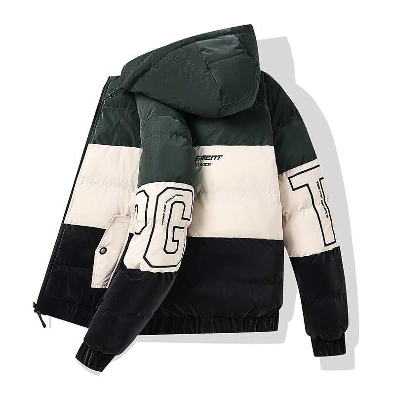 Color-blocking Reversible Cotton Jacket