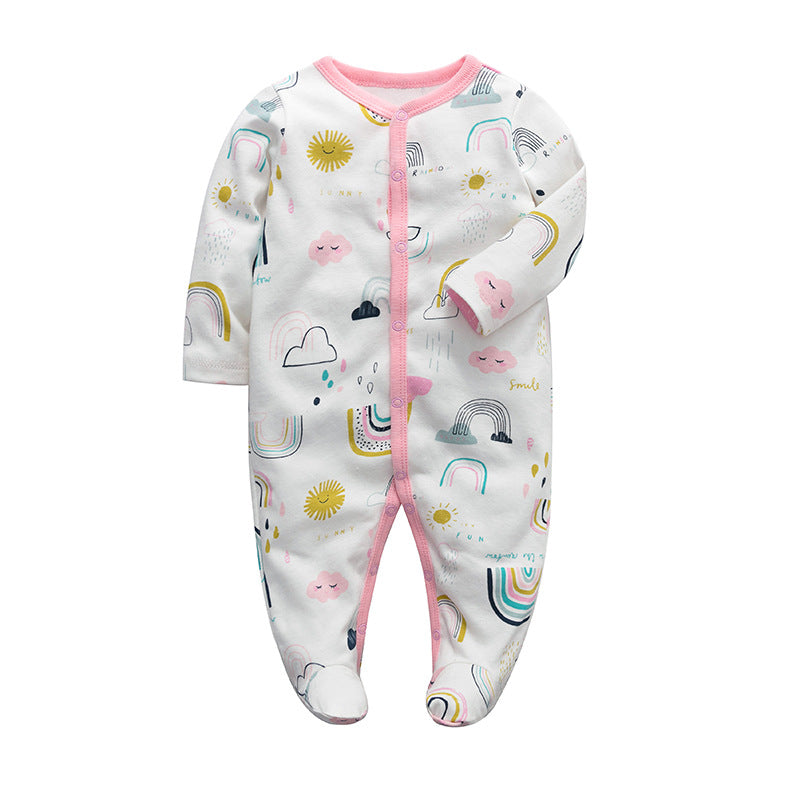 Baby cotton print jumpsuit