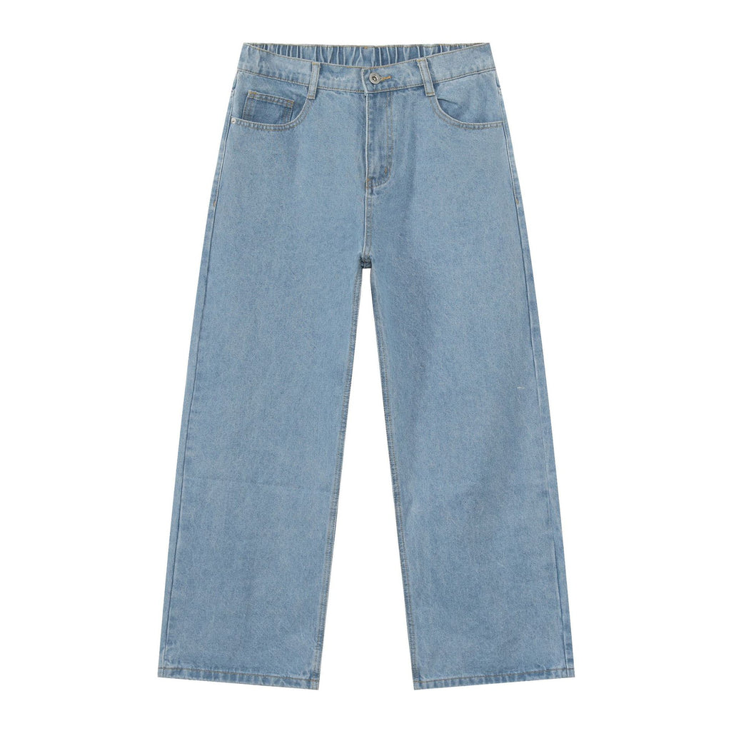 Waist Loose Straight Jeans
