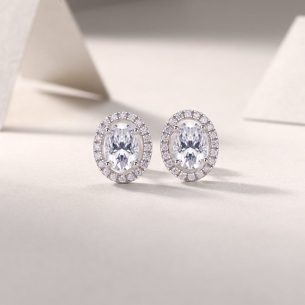 Phantom Night Realm - Earrings Set With Top-quality Moissanite S925, Silver And Platinum-plated Stud Earrings, A Fashionable And Trendy Accessory That Can Be Tested With A Diamond Pen